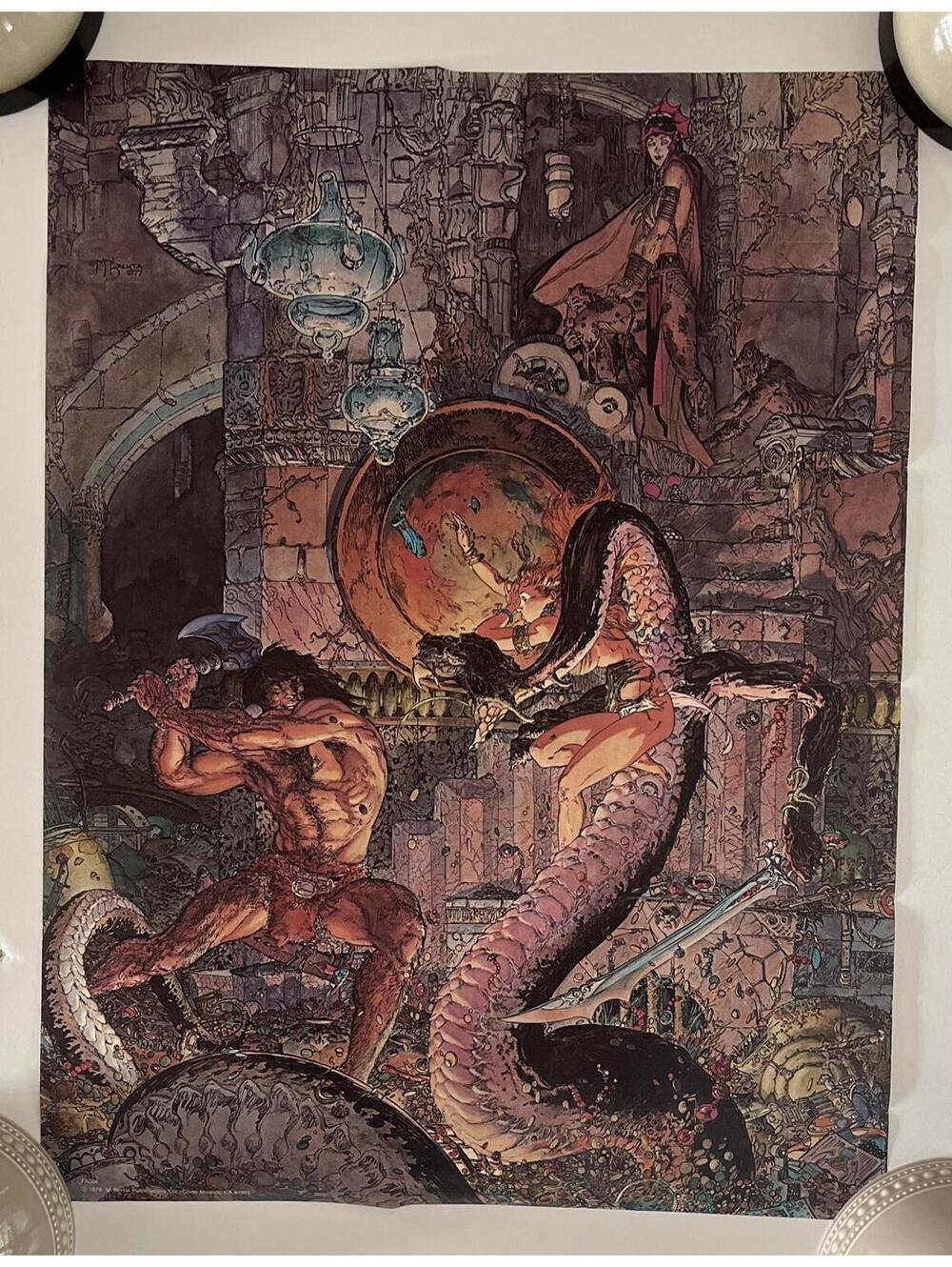 Vintage Original 1978 Michael Kaluta Poster Comic Book Korak Son Of Tarzan 70s